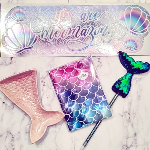 Urban Outfitters Wall Art Mermaid 4 Piece Vanity Home Decor Poshmark